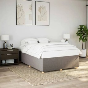 3284747 vidaXL Рамка за легло без матрак, таупе, 160x200 см плат