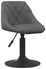 3088792 vidaXL Въртящи трапезни столове, 4 бр, тъмносиви, кадифе