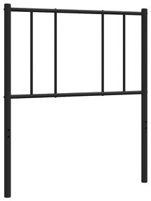 352508 vidaXL Метална резервна табла за легло, черна, 90 см