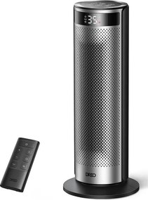 Вентилаторна печка DREO Solaris 628, 2000W, До 25 м2, 5 режима, 5-35C, HeatShield360, Таймер, Черен/Сив