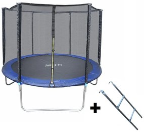 Jump Pro градински батут 2,44 м (8ft) син с мрежа и стълба