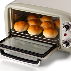 Електрическа фурна Ariete VINTAGE 3919/03, 800W, 10 л, 3 режима, До 230°C, Двойно термо стъкло, Таймер 60 мин, Бежов