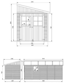 Барака - 201 x 493 см – 10 м2