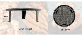 Микровълнова фурна Finlux FMO-2525, Готвене с горещ въздух, 4250W, 25 л, 8 програми, Конвекция, Грил, Таймер, Черен