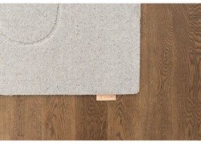 Светлосив вълнен килим 133x190 cm Morphic – Agnella