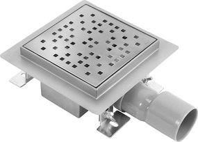 Линеен отводнител REA DOTS 150x150 Nickel Brush