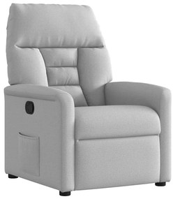 4015551 vidaXL Recliner Chair Cloud Grey Fabric
