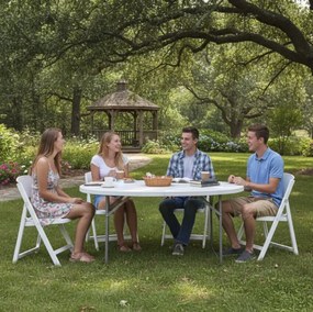 Сгъваема кръгла маса за кетъринг 180 см - банкетна маса за събития и тържества