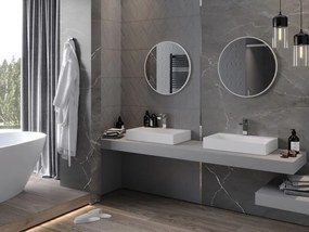 Mexen Loft кръгло огледало за баня 60 см, бяла рамка - 9850-060-060-000-20