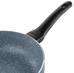 Дълбок тиган с капак Luigi Ferrero Prima FR-2634L, 26x7.5 см, 3.4 л, Незалепващо покритие, Стъклен капак с отвор за пара, Индукция, Тъмносин