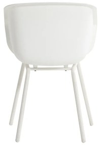 Бели пластмасови градински столове в комплект от 2 броя Amalia Alu Rondo - Hartman