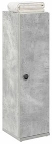 858518 vidaXL Шкаф за баня с държач за ролки, бетонно сив, 20,5x22x72 см