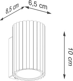 Кафяво-сива метална стенна лампа ø 6,5 cm Gleam – Sollux
