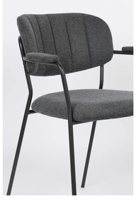 Антрацитни трапезни столове в комплект от 2 Jolien - White Label