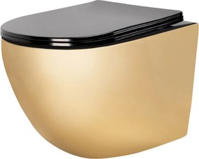 тоалетна чиния Rea Carlo Mini Flat Gold/Black