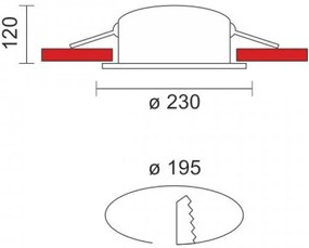 Вграден таван LED Fence