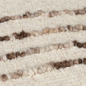 Кафяво-кремав вълнен килим 200x290 cm Abstract Swirl – Flair Rugs