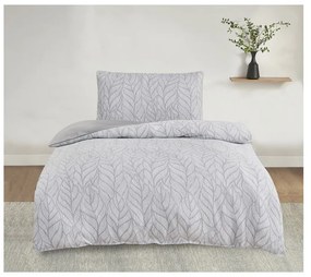 Сиво единично спално бельо от жакард 140x200 cm Florida – My House