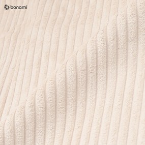 Кремав разтегателен ъглов диван от рипсено кадифе (променлив) Sara – Ropez