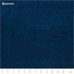 Тъмносиньо тапицирано кадифено двойно легло с място за съхранение с включена подматрачна рамка 160x200 cm Brody – Mazzini Beds