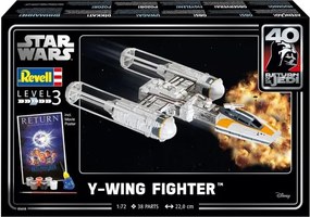 Комплект модел за сглобяване, Revell, Star Wars, Y-wing Fighter, 38 части