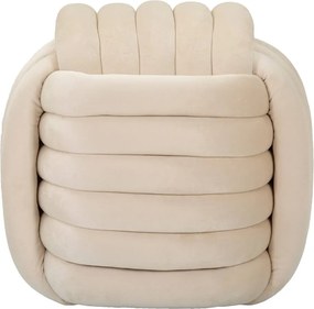 Кремава кадифена табуретка Softy – Mauro Ferretti