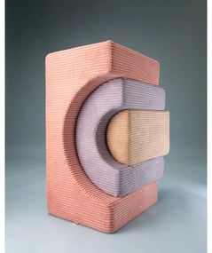 Розово велурено игрище от пяна 75x49x37 cm Rainbow Montessori – Wigiwama
