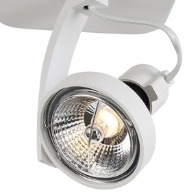 Дизайнерски таванен прожектор бял GU10 70mm въртящ се и накланящ се - Vo