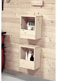 Нощно шкафче от масивен бор в естествен цвят Grab It – Karup Design