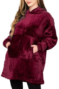 Дебело одеяло с ръкави Huggle Rila Crafts, Бордо