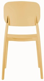 Жълт пластмасов трапезен стол Cheer – Leitmotiv