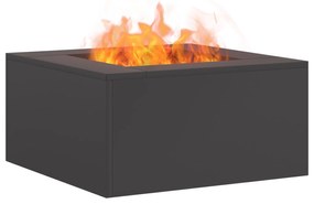 Sonata H Огнище Квадратно Червено 60x60x30 см Стомана
