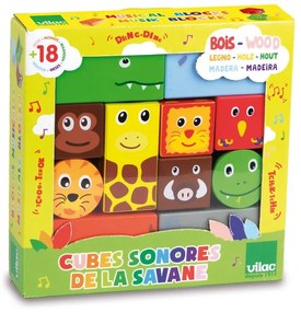 Vilac - Дървени Кубчета Музикални Savanna 2101