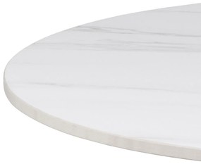 Бяла кръгла масичка за кафе с керамичен плот ø 60 cm Malta – Actona