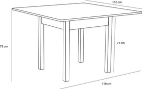 Трапезна маса от декор от дъб 110x110 cm Geo – Hübsch