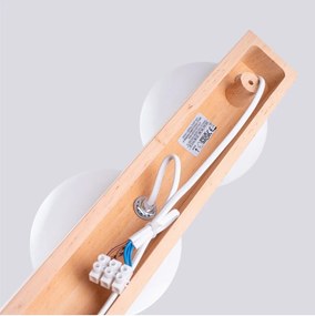 Бяло/естественo осветително тяло за таван със стъклен абажур ø 12 cm Solum – Sollux