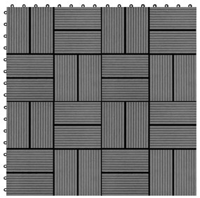 Sonata 22 бр декинг плочки, 30x30 см, 2 кв.м., WPC, сиви