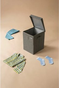 Кутия за пране Brabantia Stackable 1000828, 35 л, Преден отвор, Широк капак, Сгъваема, Черен