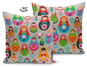 Възглавница с пълнеж Матрьошка, 43 x 43 cm - Kate Louise