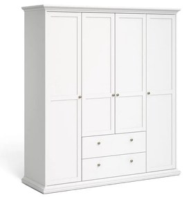 Бял гардероб 181x201 cm Paris – Tvilum