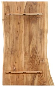 286331 vidaXL Плот за маса, акациево дърво масив, 100x(50-60)x2,5 cм
