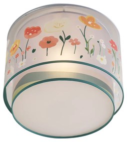 Детска таванна лампа бяла с цветя - Harrie between Flowers