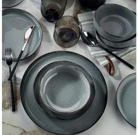 Комплект за хранене 18 части, син, порцелан