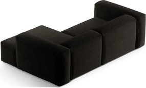 Черен ъглов диван (десен ъгъл) Bergamo – Cosmopolitan Design