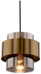 Черно висящо осветително тяло със стъклен абажур ø 18 cm Spiega – Candellux Lighting