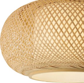 Смарт плафон бамбук с бял интериор вкл. WiFi A60 - Liva