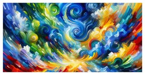 Картина на платно – Динамични цветни потоци