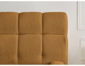 Двойно тапицирано легло с място за съхранение с включена подматрачна рамка в цвят горчица 180x200 cm Mont Blanc – Bobochic Paris