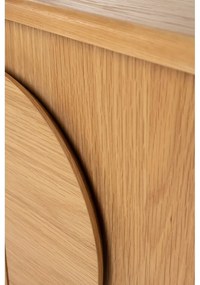 Нисък скрин от декор от дъб в естествен цвят 120x58 cm Groove – Zuiver