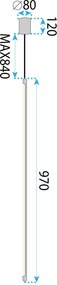 Плафон LED APP1414-C GOLD 100cm